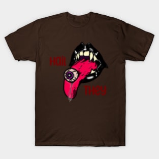 Non-binary Vampire Hail They T-Shirt